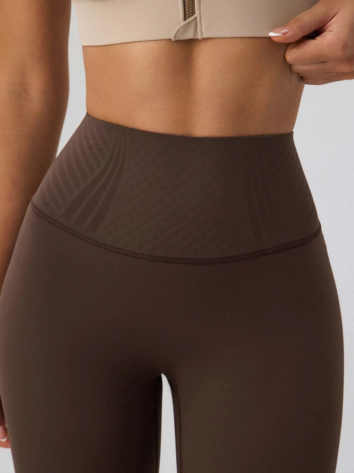 Dark Coffee High Waisted Leggings 24" sold by BERLOOK product image thumbnail 2