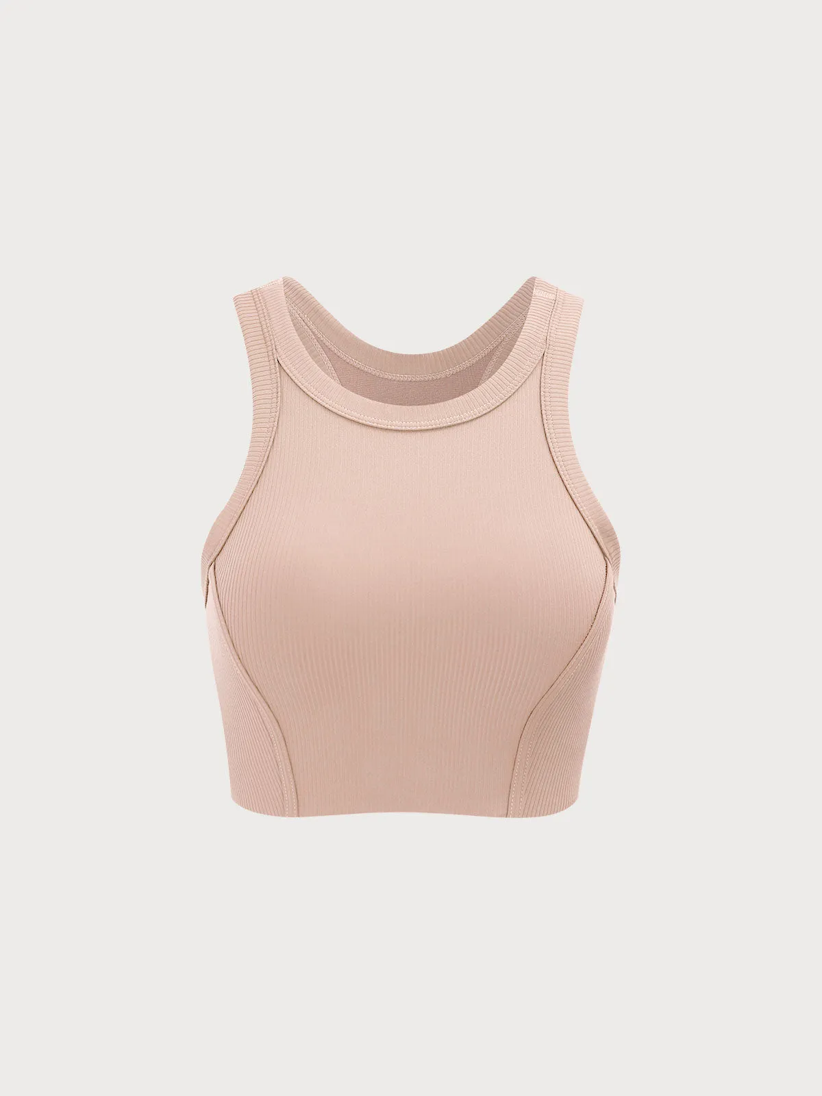 Light Pink Round Neck Tank Top - Light Support sold by BERLOOK product image thumbnail 4