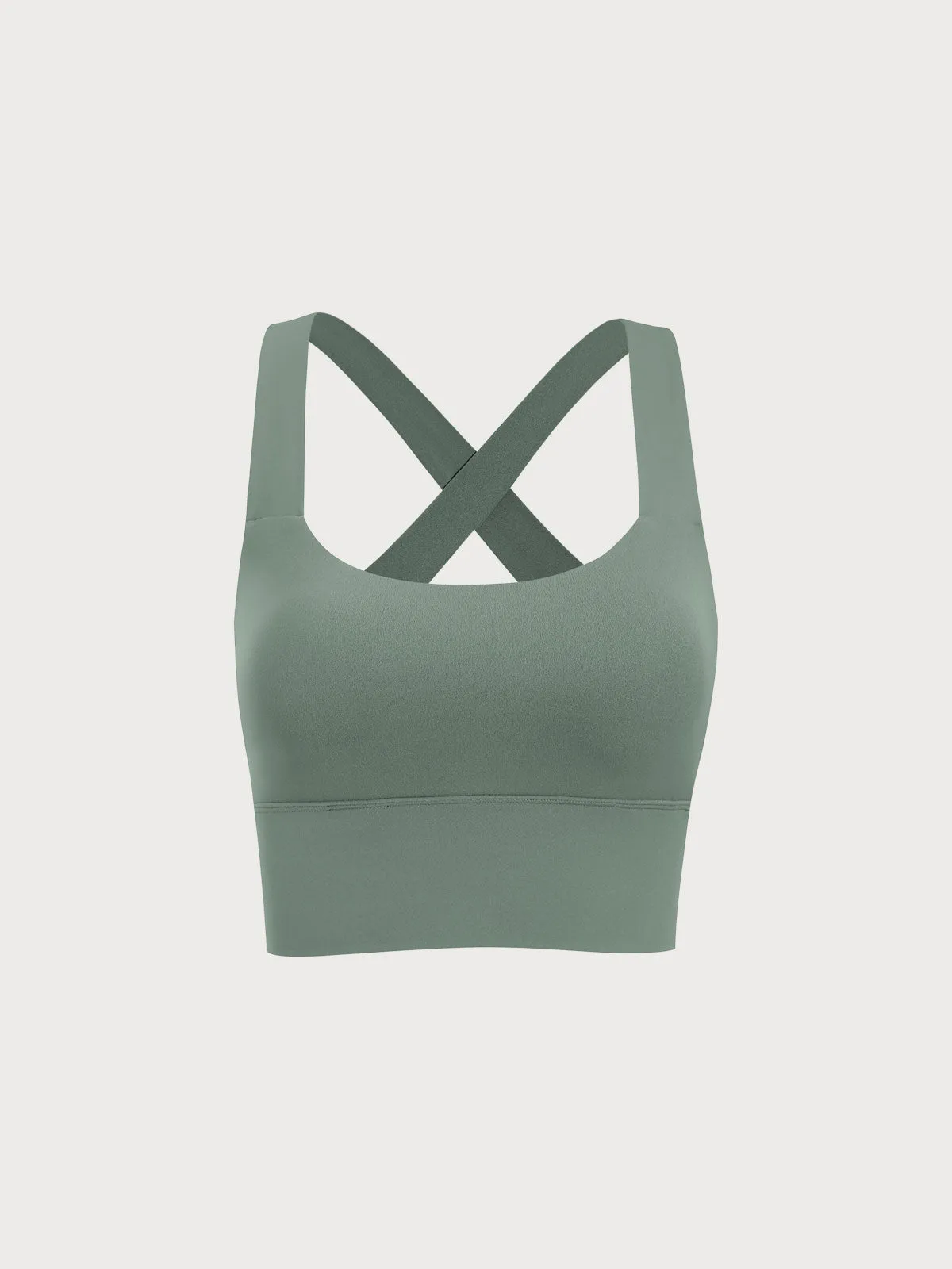 Green Twist X-Cross Sports Bra - Light Support sold by BERLOOK product image thumbnail 5