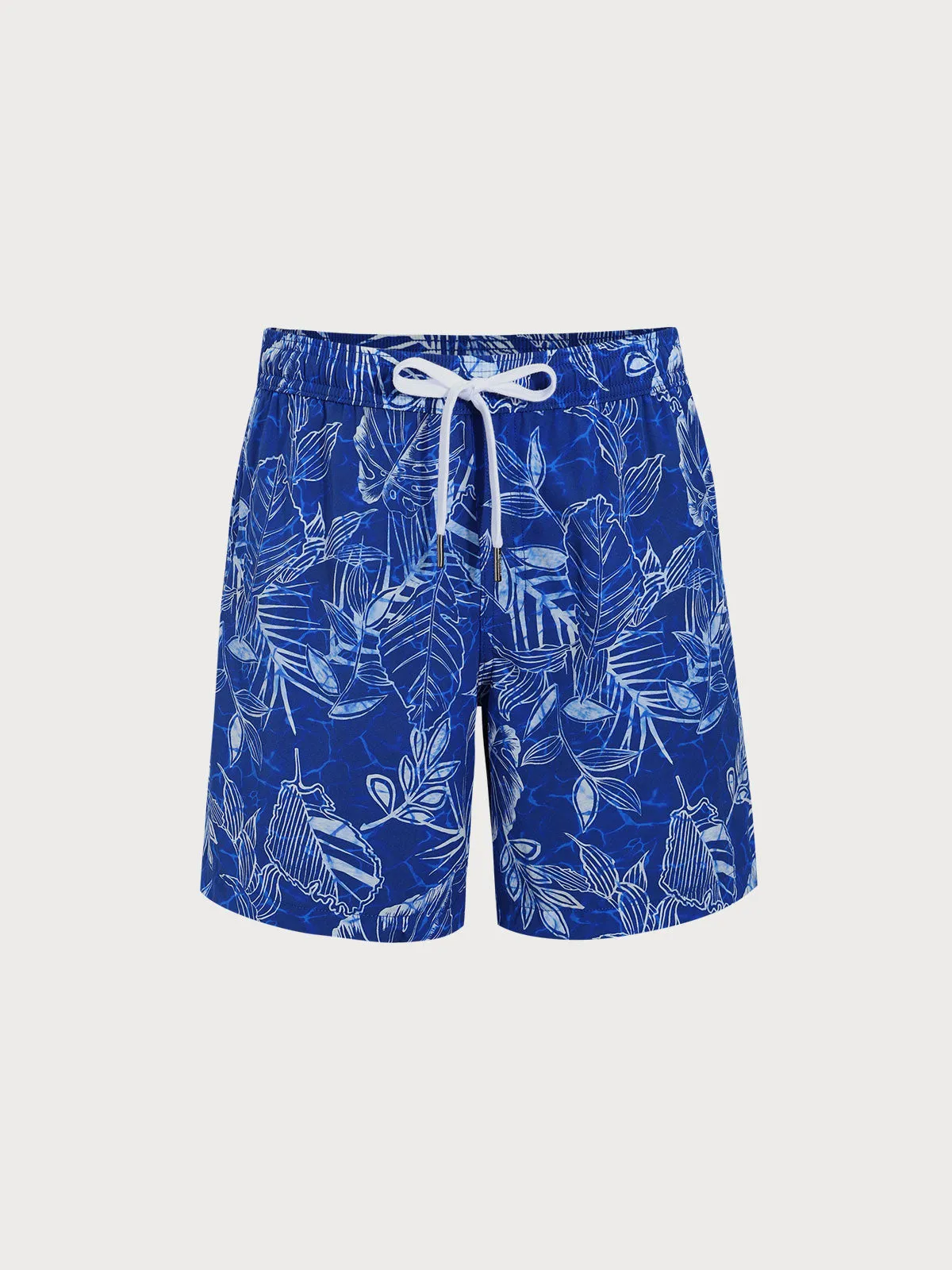 The Navy Leaves Beach Men's 7" Swimming Trunks sold by BERLOOK