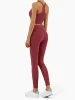 Wine Red High Waisted Leggings 24” sold by BERLOOK
