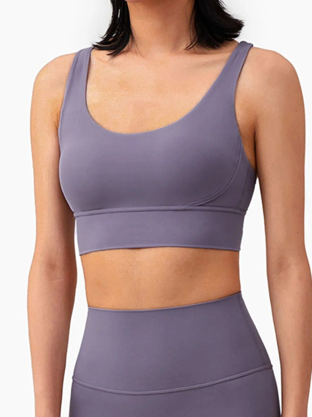 Purple X Cross Sports Bra sold by BERLOOK