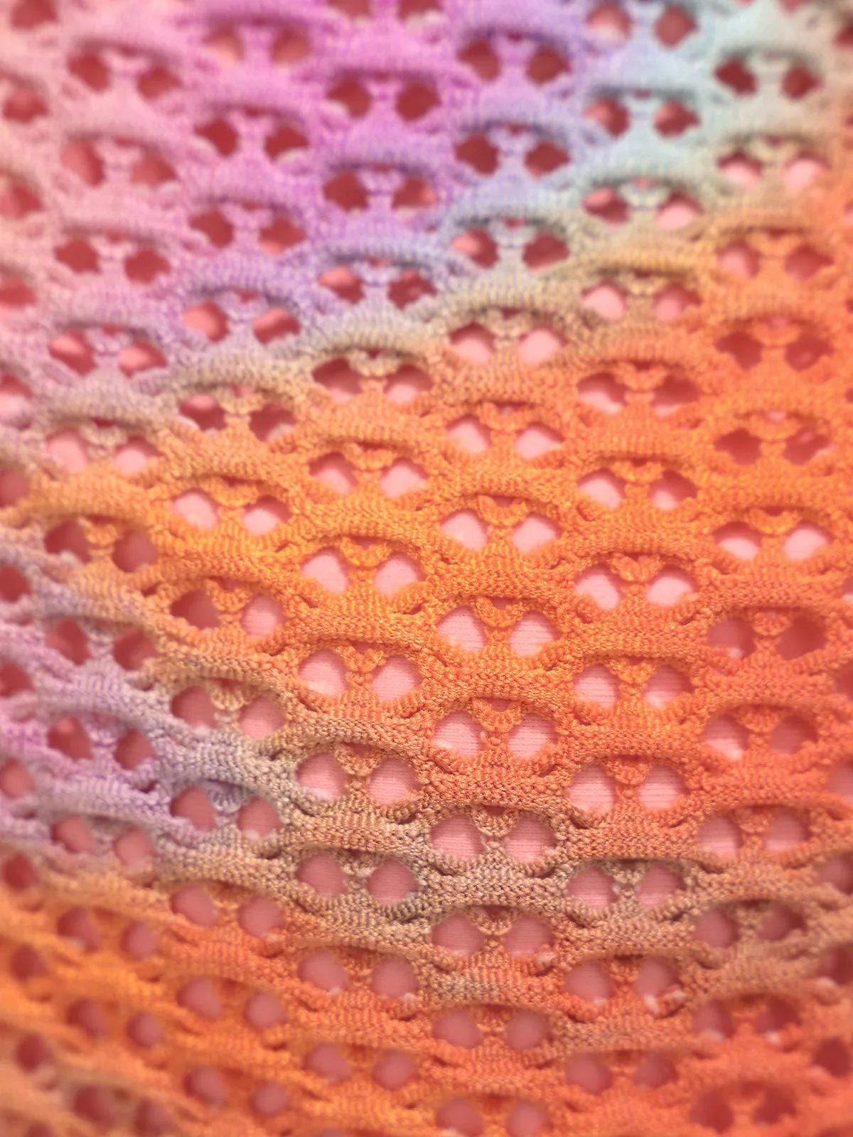 Orange Crochet Halter Triangle Bikini Top sold by BERLOOK product image thumbnail 3