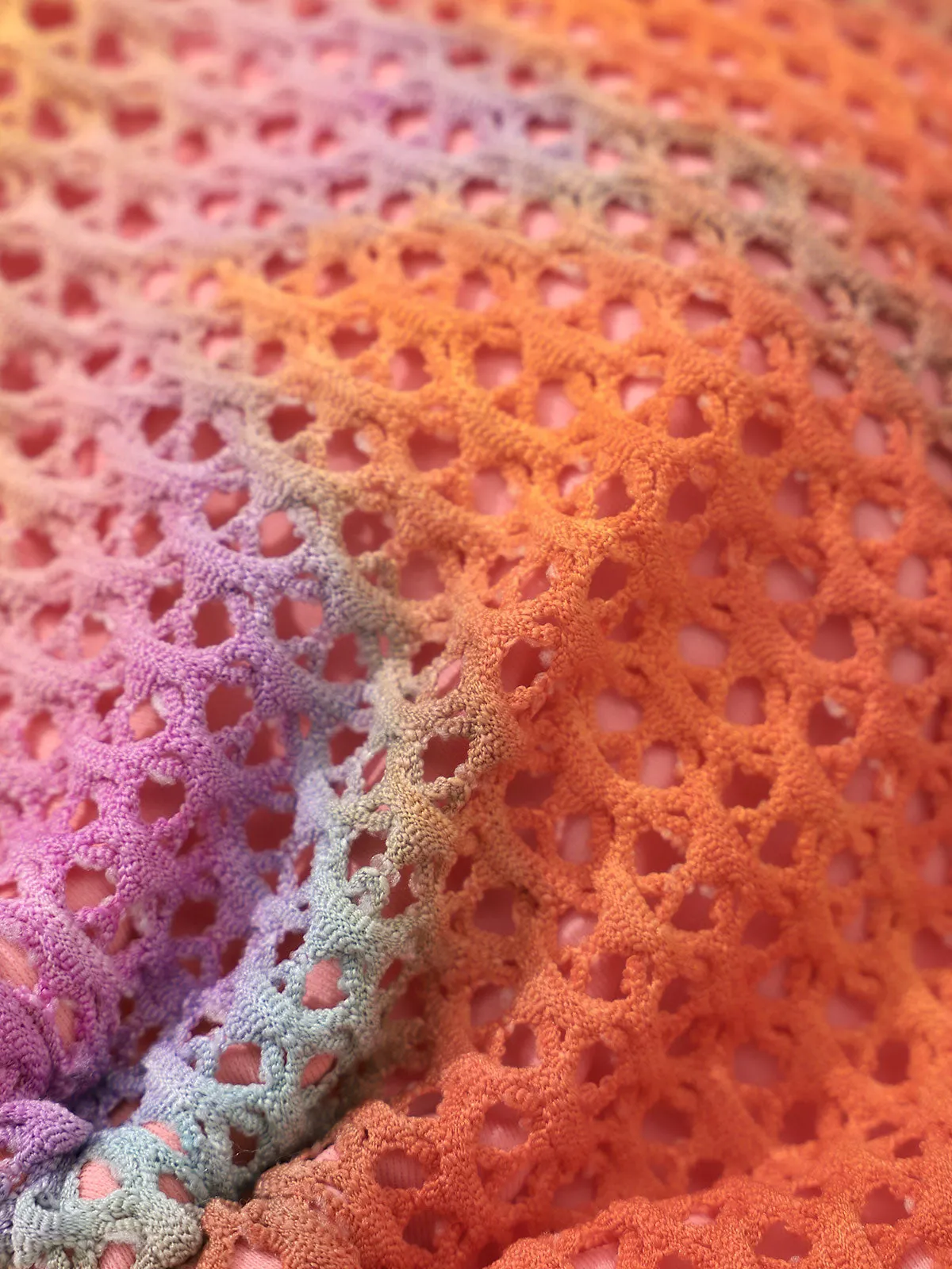 Orange Crochet Halter Triangle Bikini Top sold by BERLOOK product image thumbnail 4