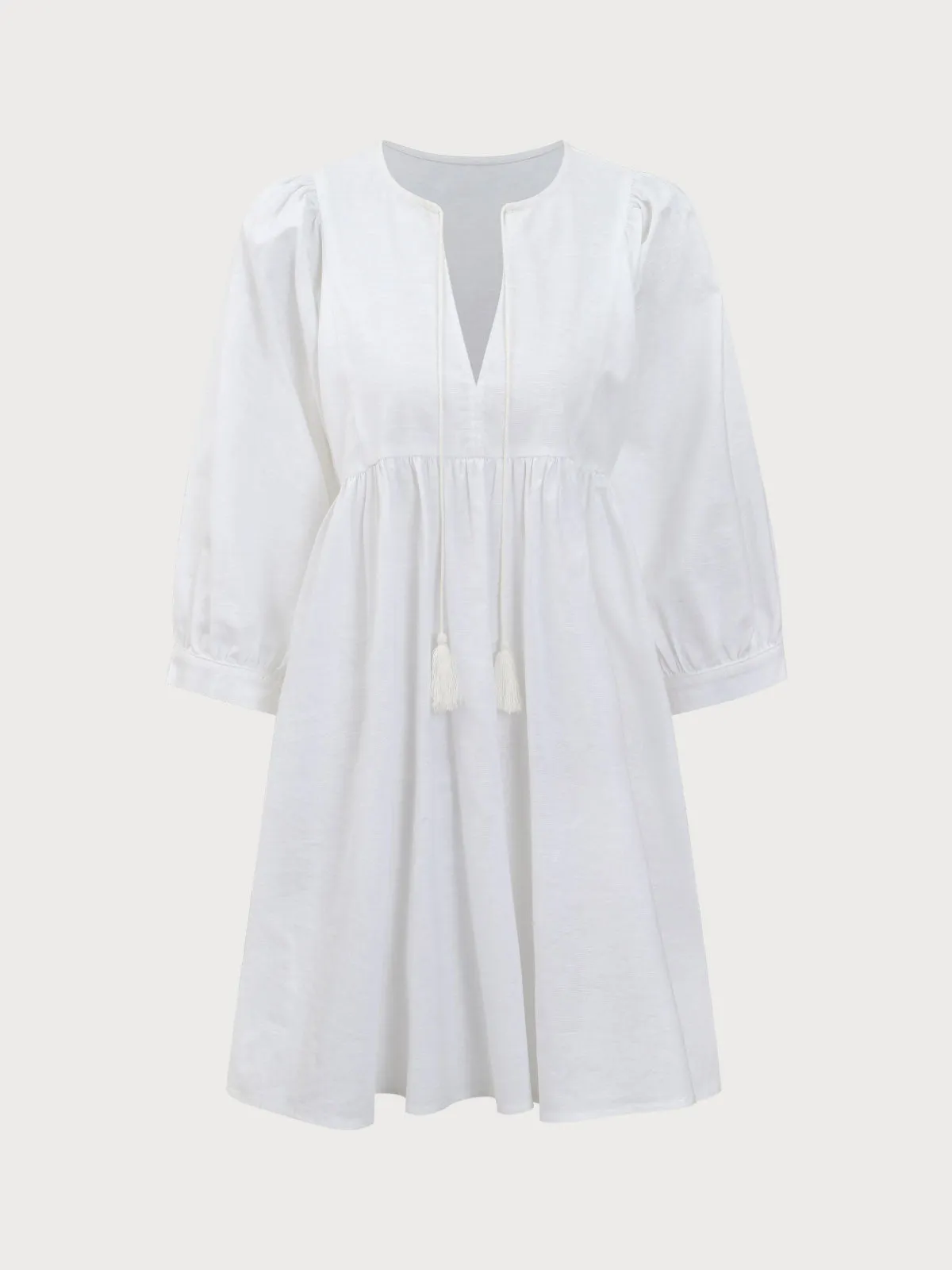 White Linen Cover-up Dress sold by BERLOOK