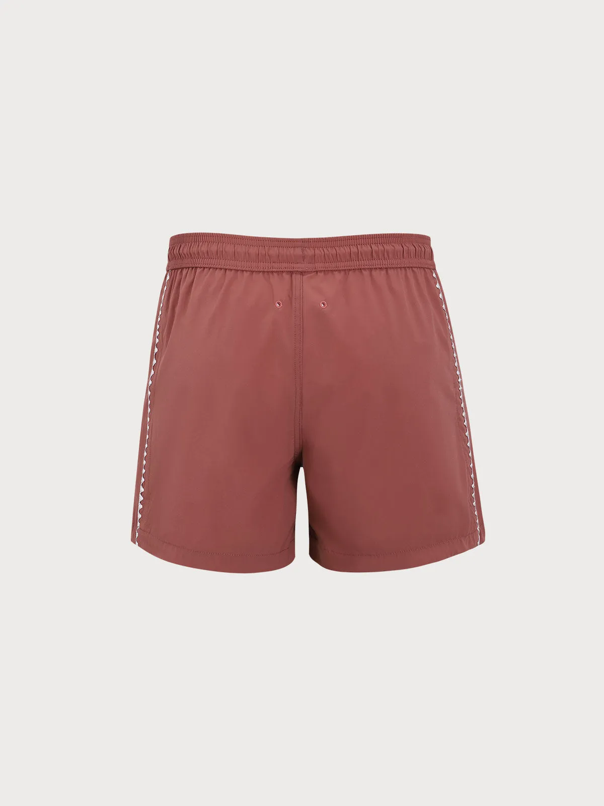 Brick Red Beach Men's 5" Swimming Trunks sold by BERLOOK product image thumbnail 2