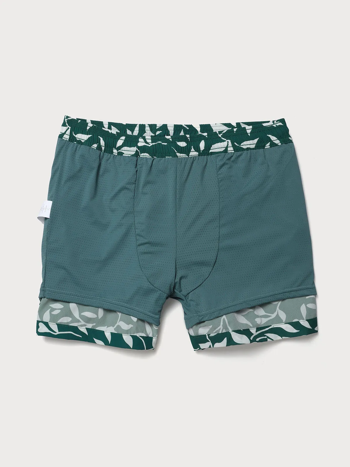 Green Floral Beach Men's 5" Swimming Trunks sold by BERLOOK product image thumbnail 3