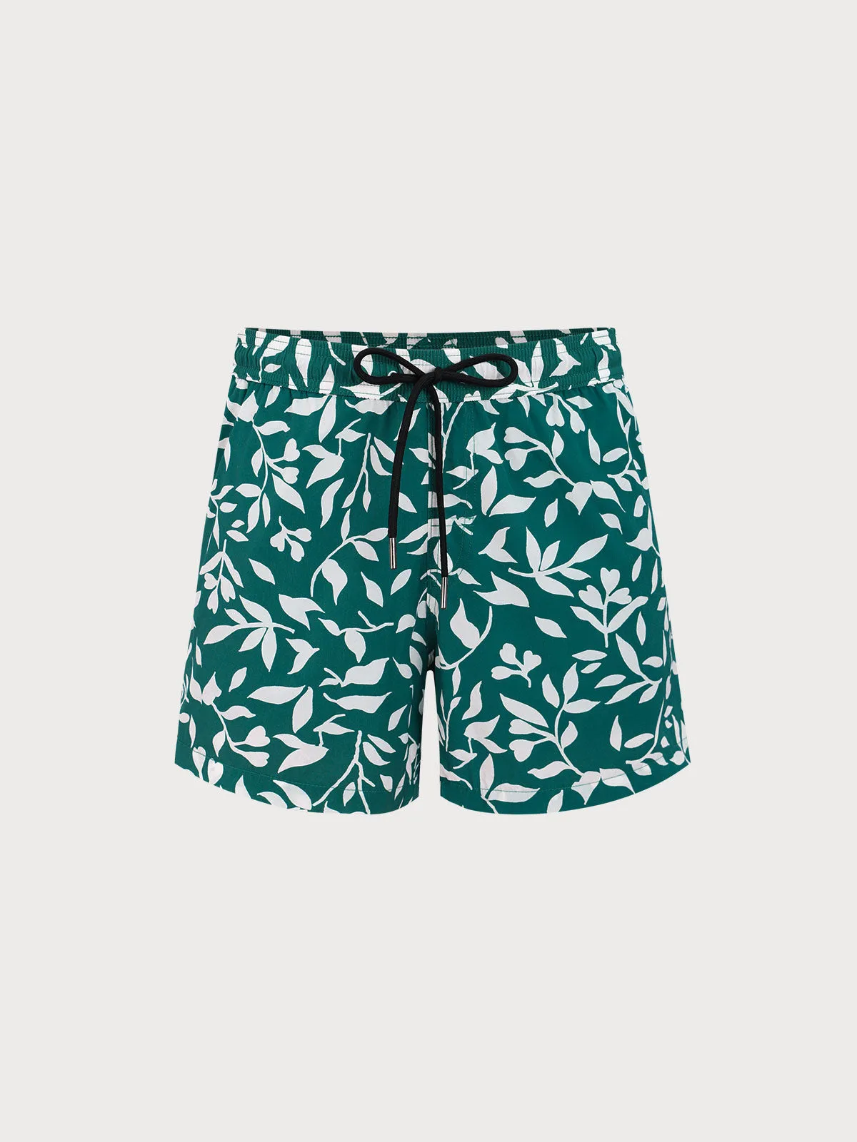 Green Floral Beach Men's 5" Swimming Trunks sold by BERLOOK