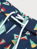 Navy Sailing Triangle Beach Men's 7" Swimming Trunks sold by BERLOOK