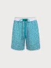Blue Plaid Beach Men's 7" Swimming Trunks sold by BERLOOK