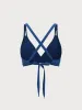 Blue Lurex X Cross Plus Size Bikini Top sold by BERLOOK