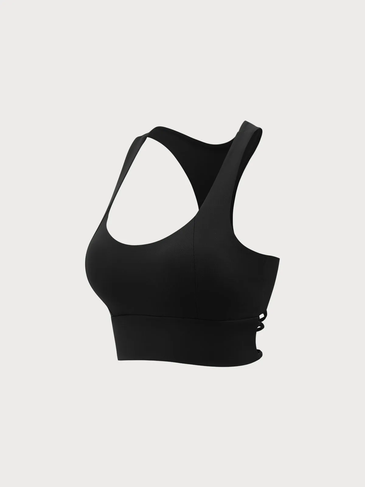 Black Cross Back Sports Bra - Light Support sold by BERLOOK product image thumbnail 5