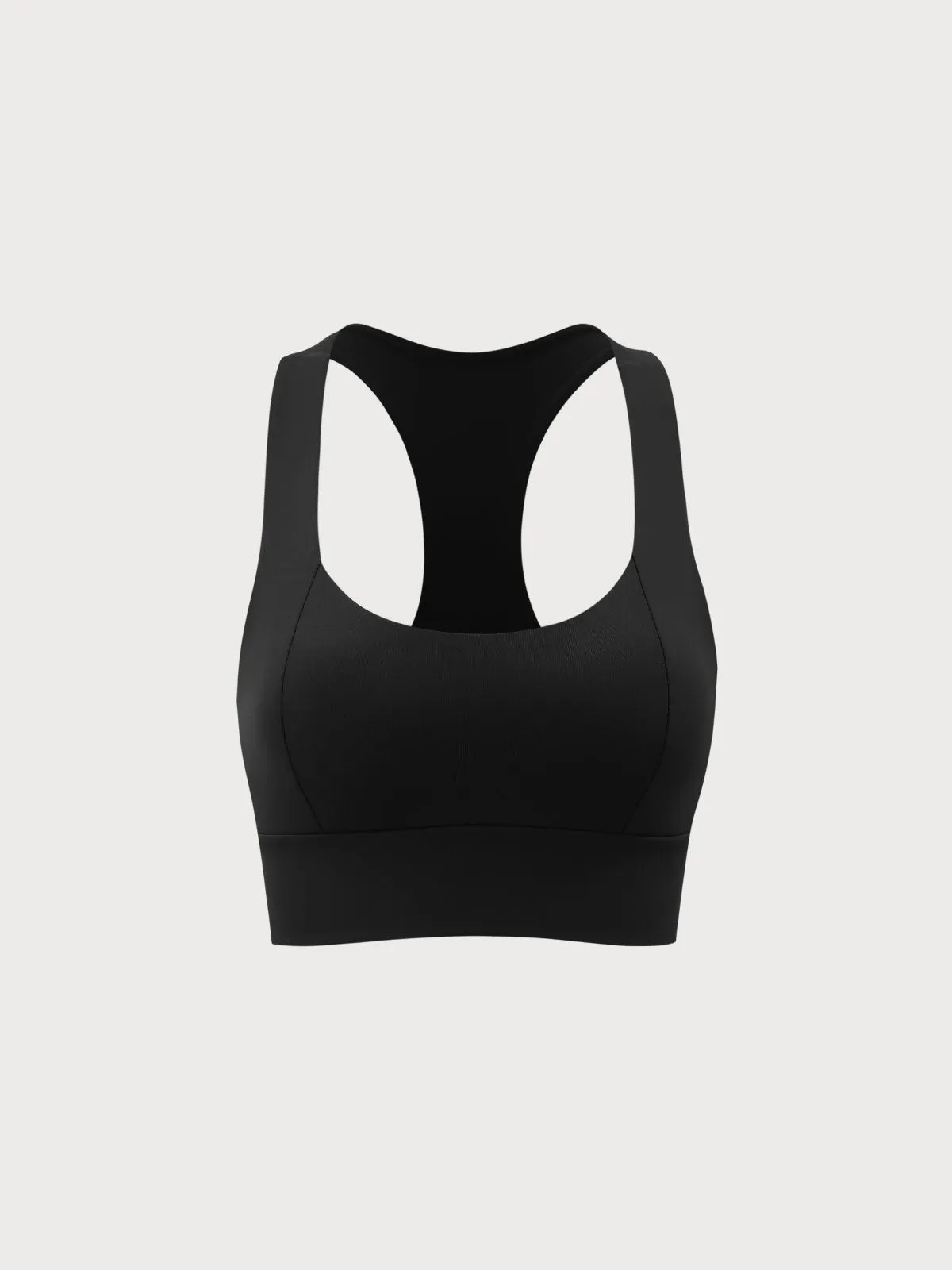Black Cross Back Sports Bra - Light Support sold by BERLOOK product image thumbnail 4
