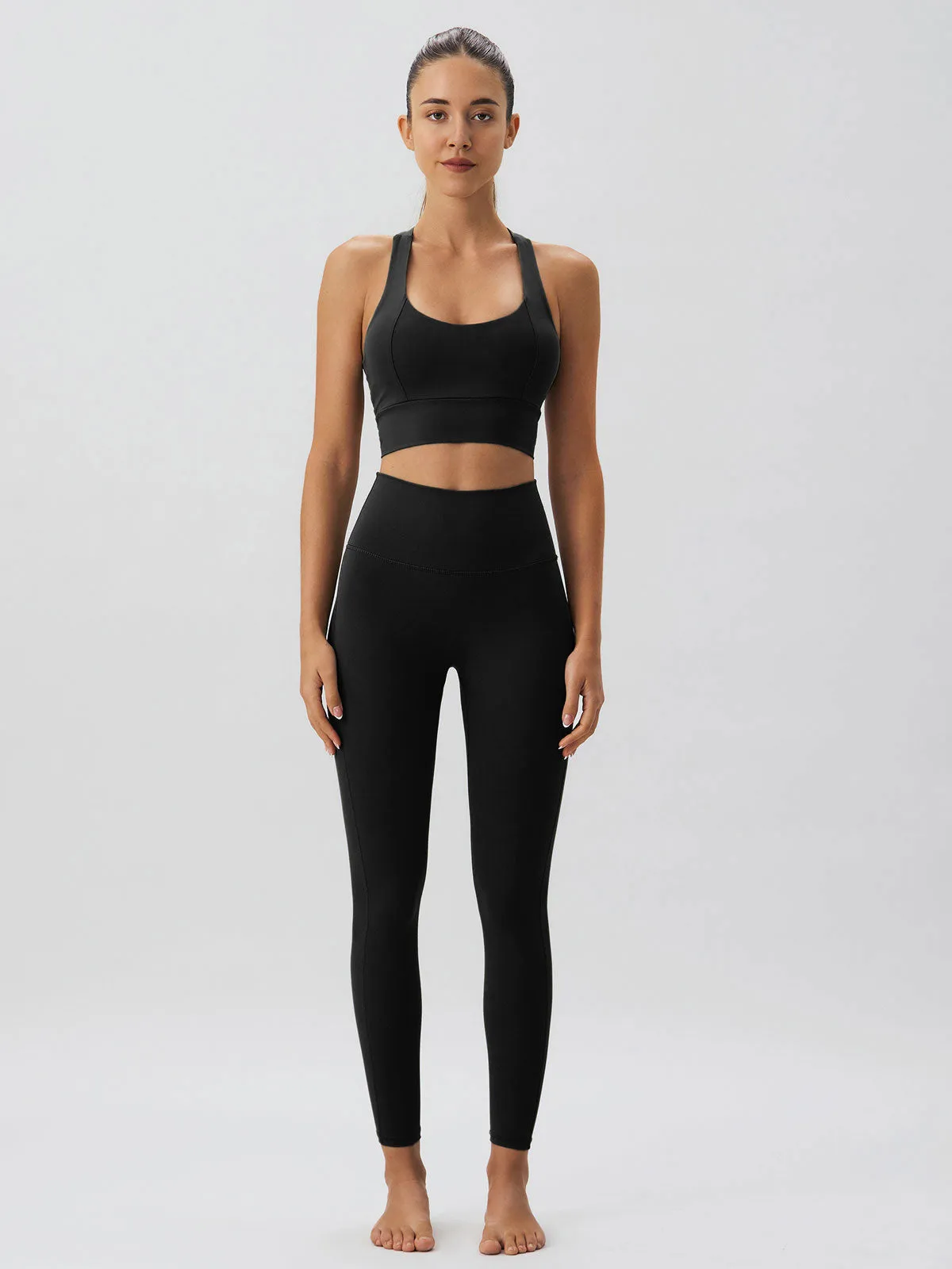 Black High Waisted Leggings 24" sold by BERLOOK product image thumbnail 4
