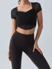 Black Mesh Short Sleeve Top - Light Support sold by BERLOOK