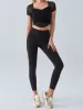 Black Mesh Short Sleeve Top - Light Support sold by BERLOOK