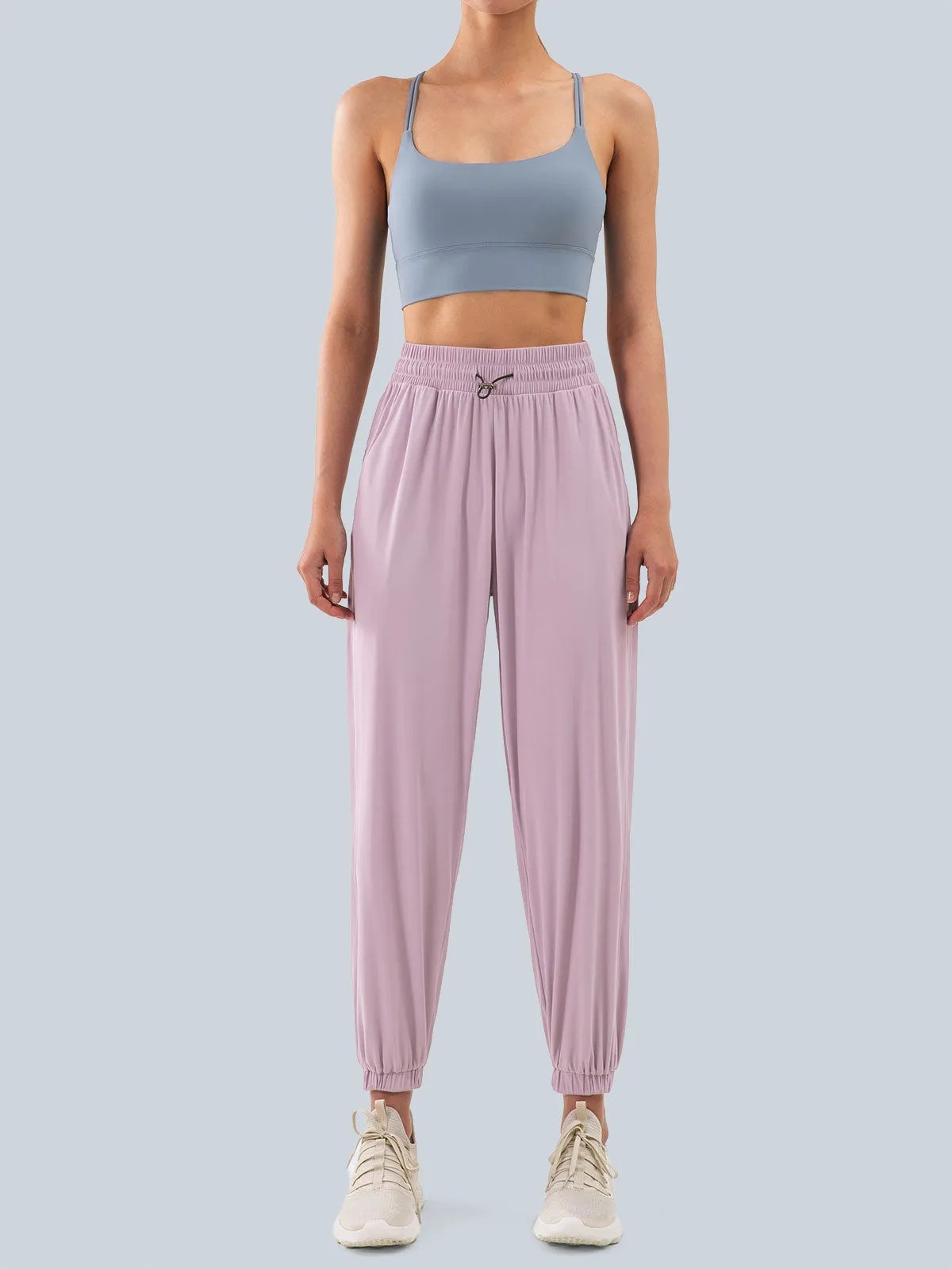 Light Purple Drawstring Pants sold by BERLOOK product image thumbnail 3