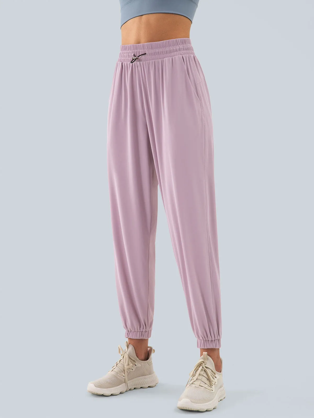 Light Purple Drawstring Pants sold by BERLOOK product image thumbnail 2