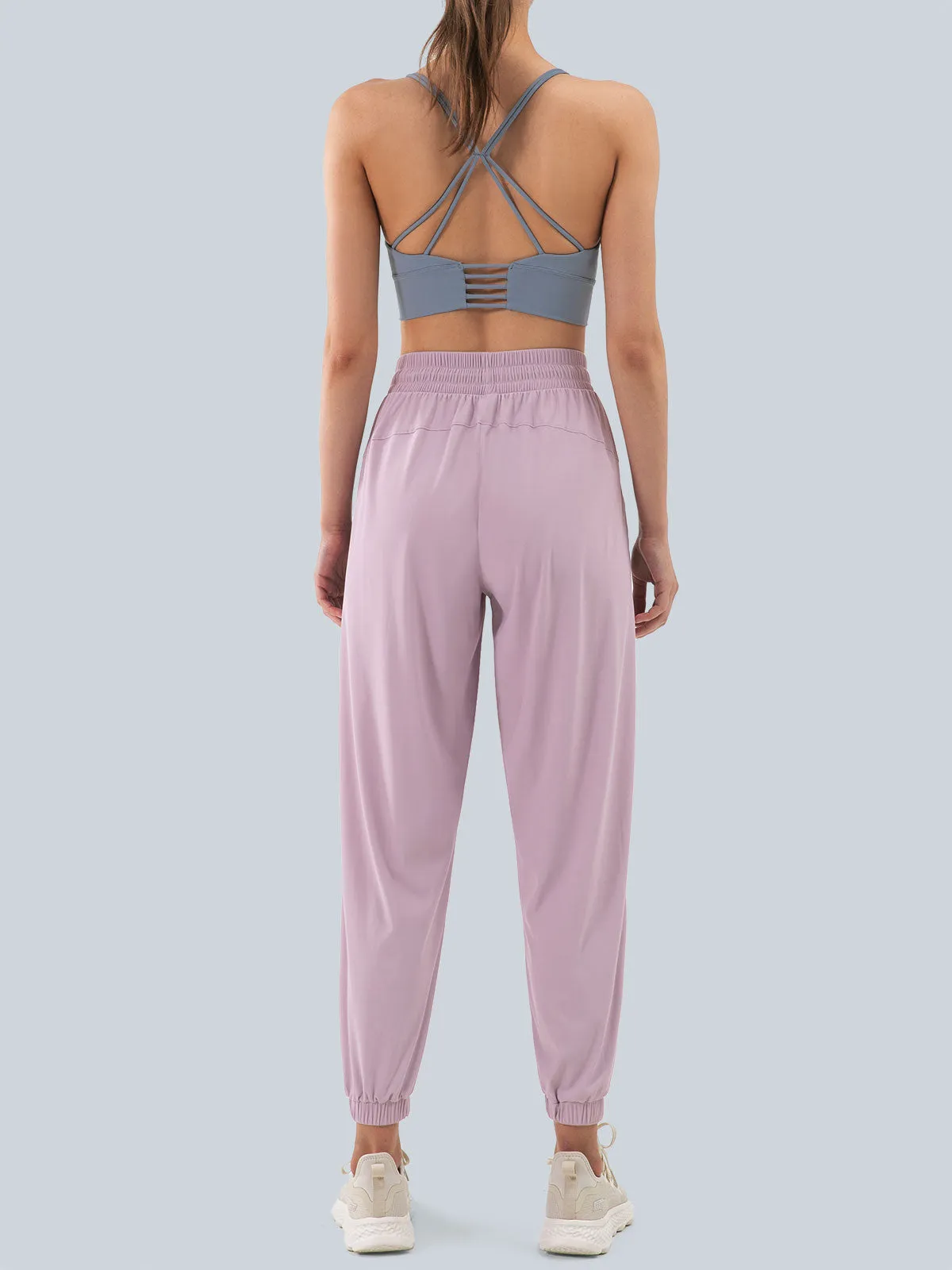 Light Purple Drawstring Pants sold by BERLOOK product image thumbnail 4