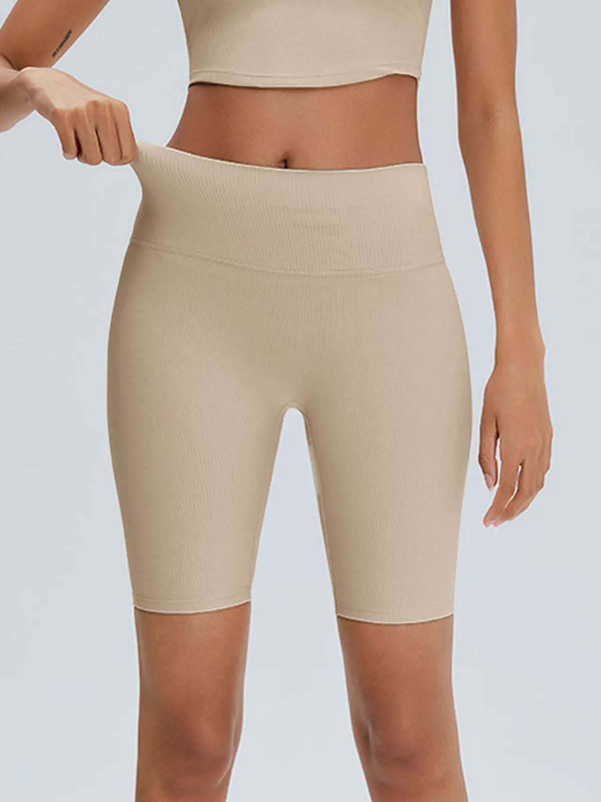 Apricot Sports Shorts 8" sold by BERLOOK