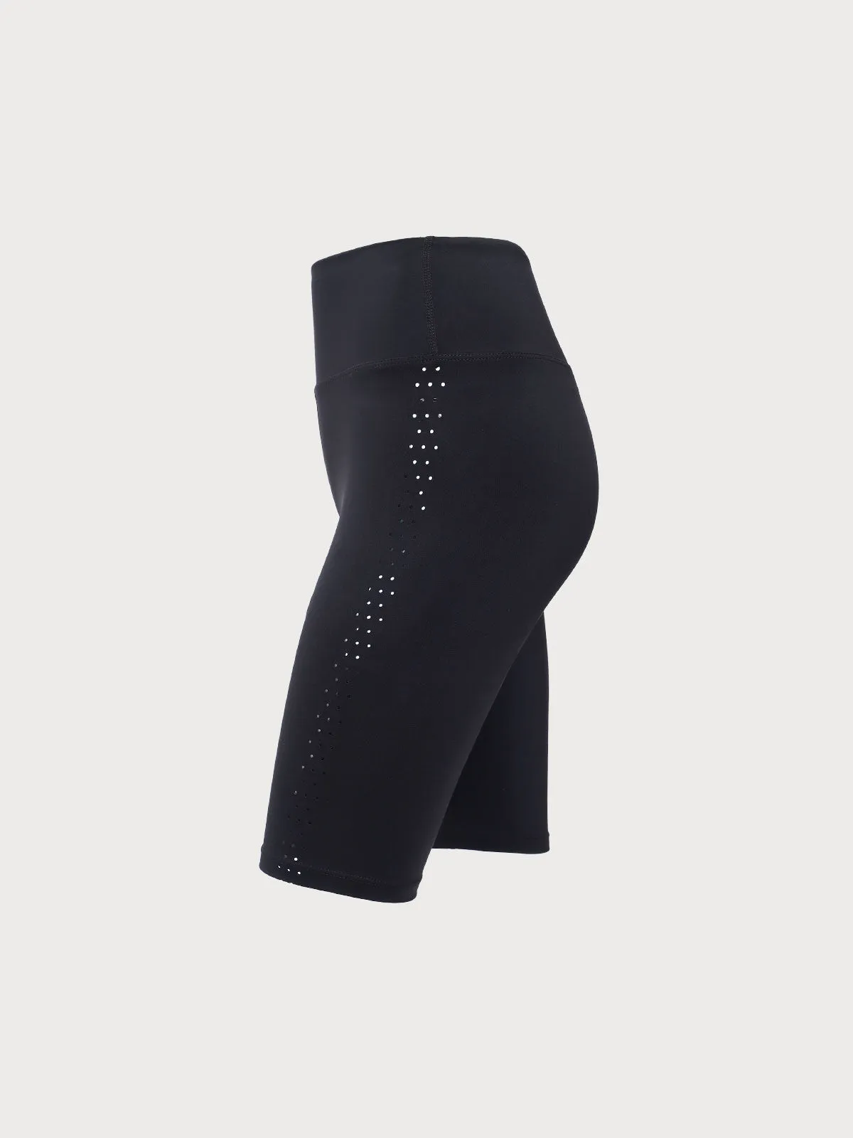 Black High Waisted Quick-Dry Short 9" sold by BERLOOK