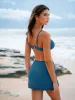 Blue Jacquard Cover-Up Skirt sold by BERLOOK
