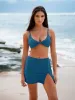Blue Jacquard Cover-Up Skirt sold by BERLOOK