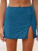 Blue Jacquard Cover-Up Skirt sold by BERLOOK