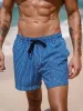 Hapnix® - The Blue Stripe Men's 5" Swim Trunks sold by BERLOOK