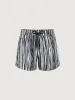 Hapnix® - The Zebra Stripe Men's 5" Swim Trunks sold by BERLOOK