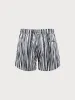 Hapnix® - The Zebra Stripe Men's 5" Swim Trunks sold by BERLOOK