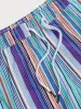 Hapnix® - The Colorful Stripe Men's 5" Swim Trunks sold by BERLOOK