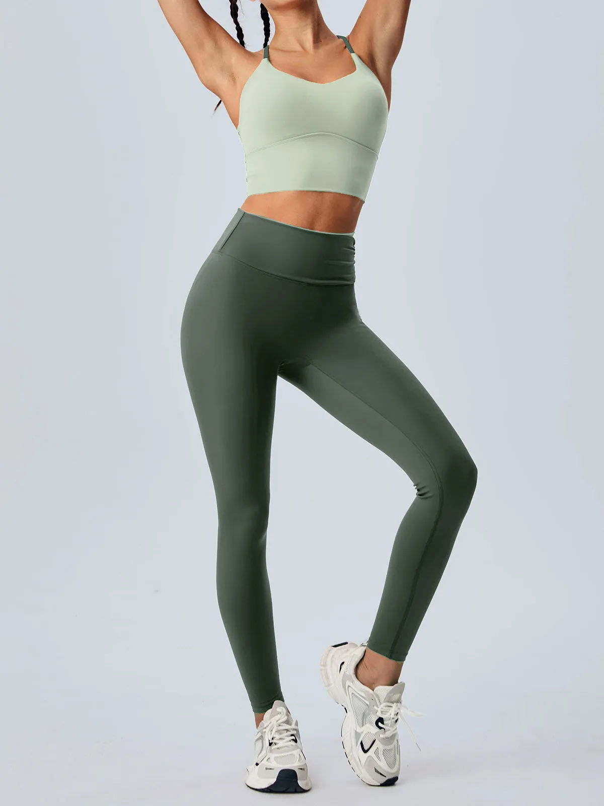 Light Green Halter Sports Bra - Light Support sold by BERLOOK product image thumbnail 4