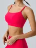 Rose Red Cut Out Sports Bra - Light Support sold by BERLOOK