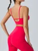 Rose Red Cut Out Sports Bra - Light Support sold by BERLOOK