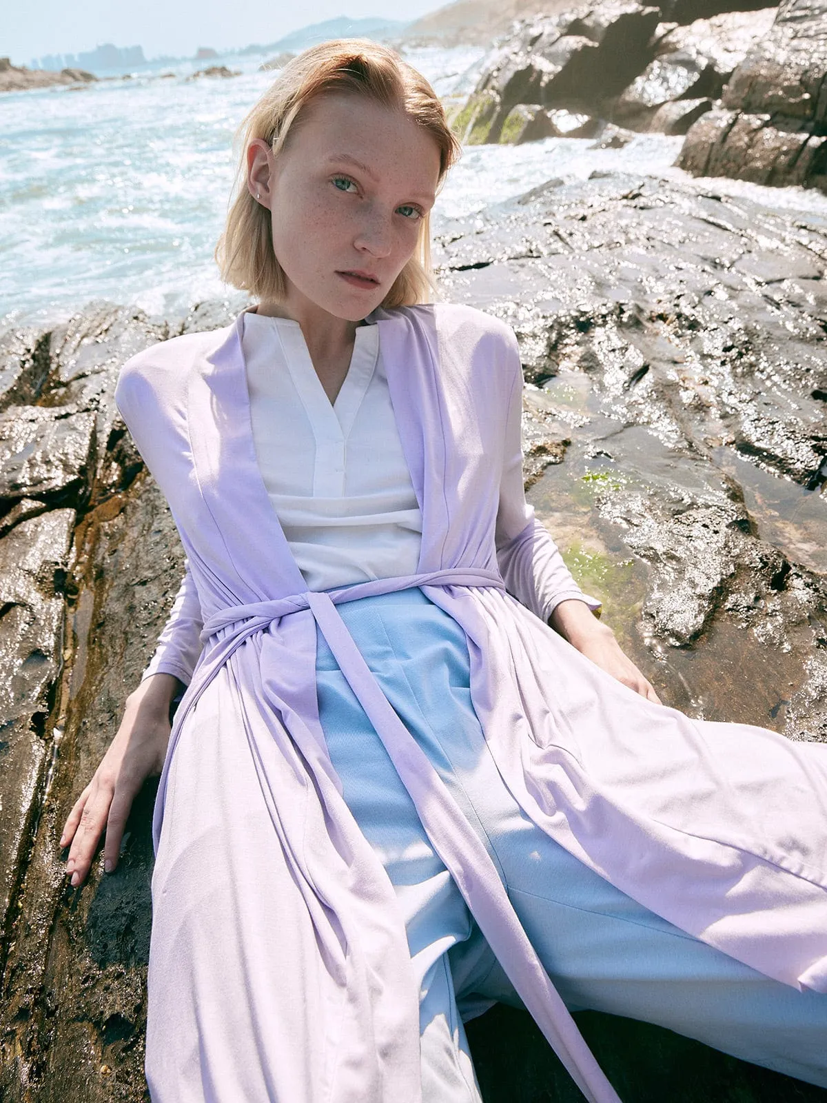 Solid Color EcoCosy® Viscose Pocket Robe sold by BERLOOK product image thumbnail 3