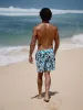 Hapnix® - The Blue White Men's 7" Swim Trunks sold by BERLOOK