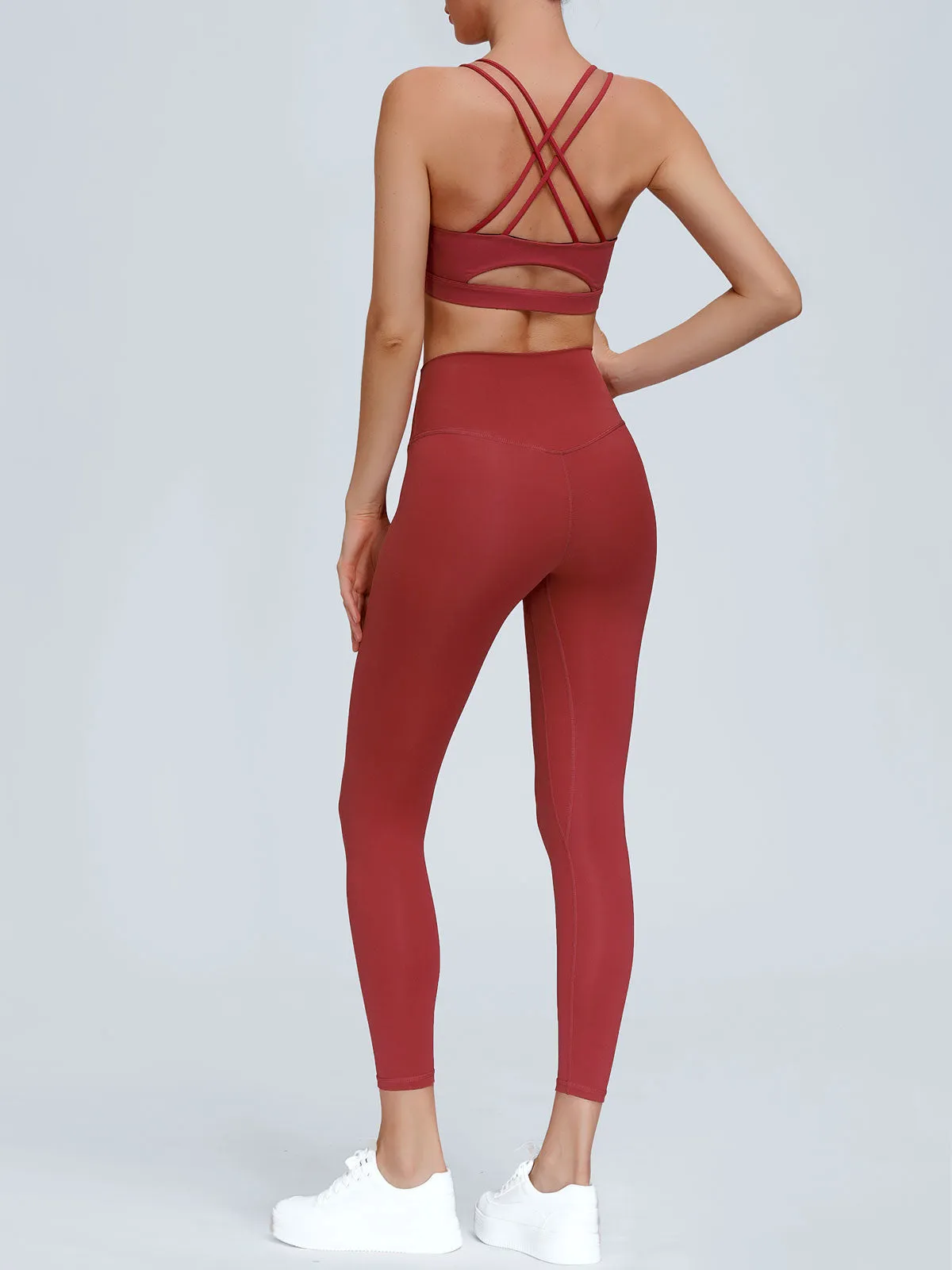Red Stripe Slim Fit Leggings 24" sold by BERLOOK product image thumbnail 5