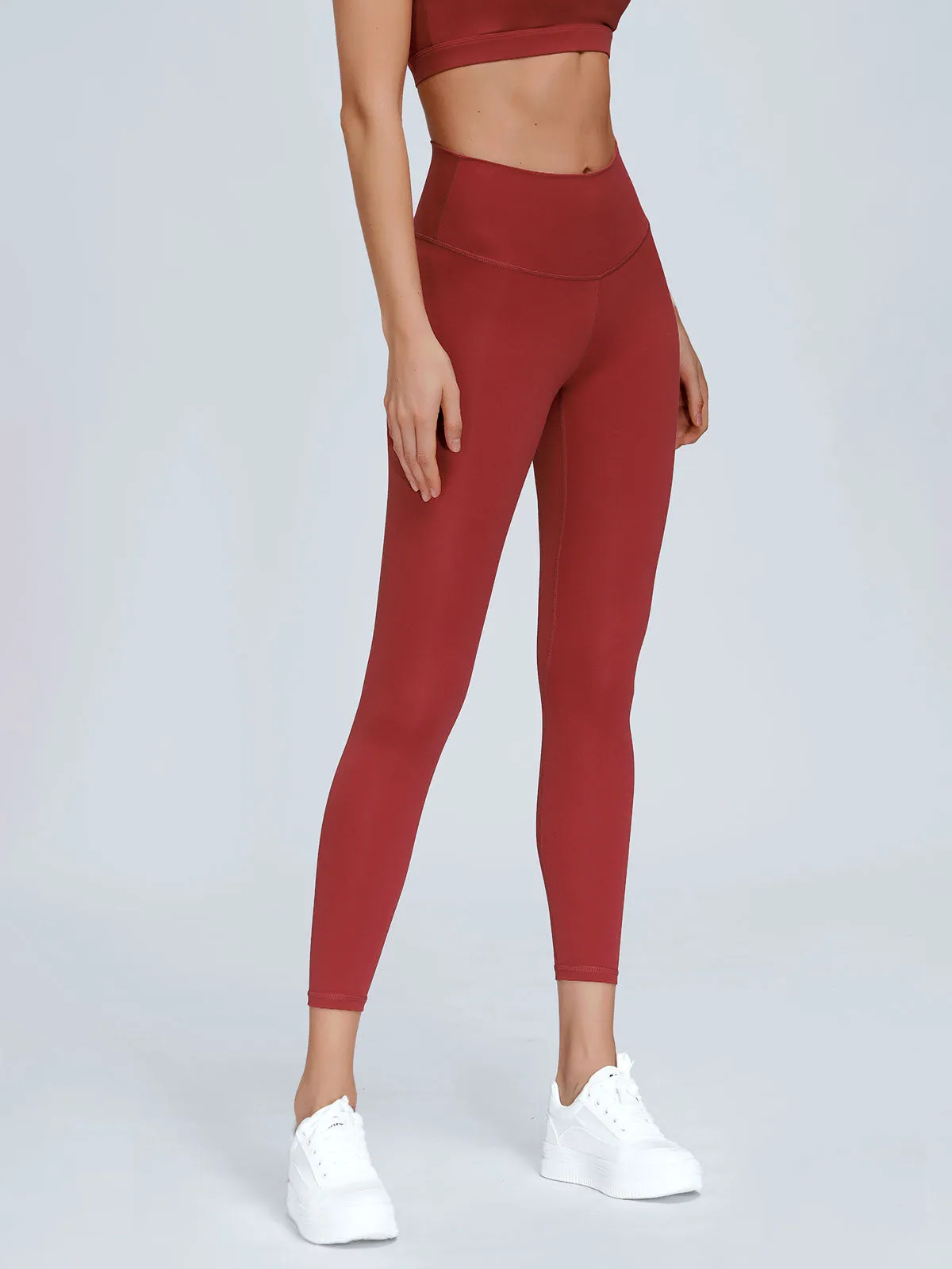 Red Stripe Slim Fit Leggings 24" sold by BERLOOK product image thumbnail 2