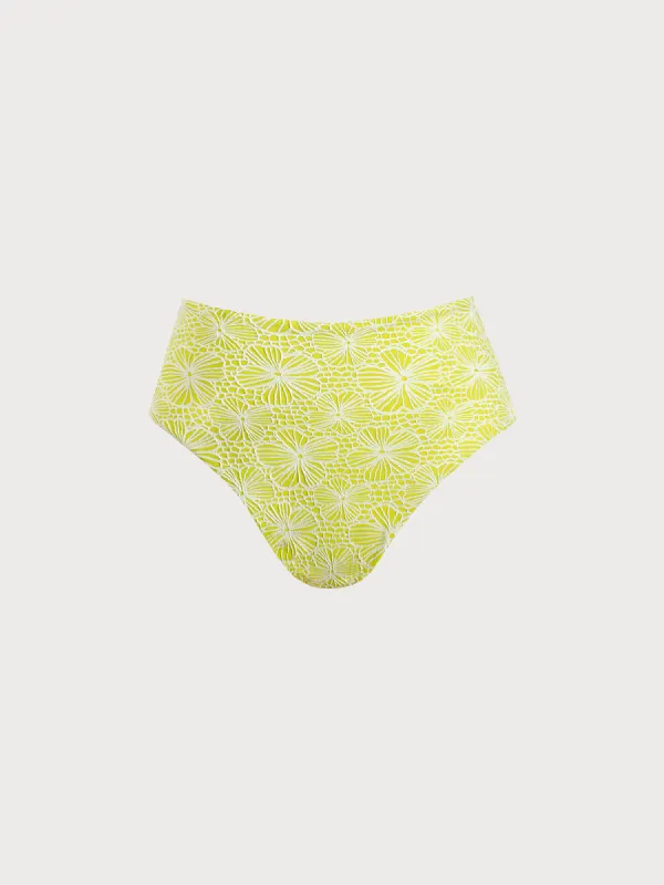 Light Green Jacquard Plus Size Bikini Bottom sold by BERLOOK