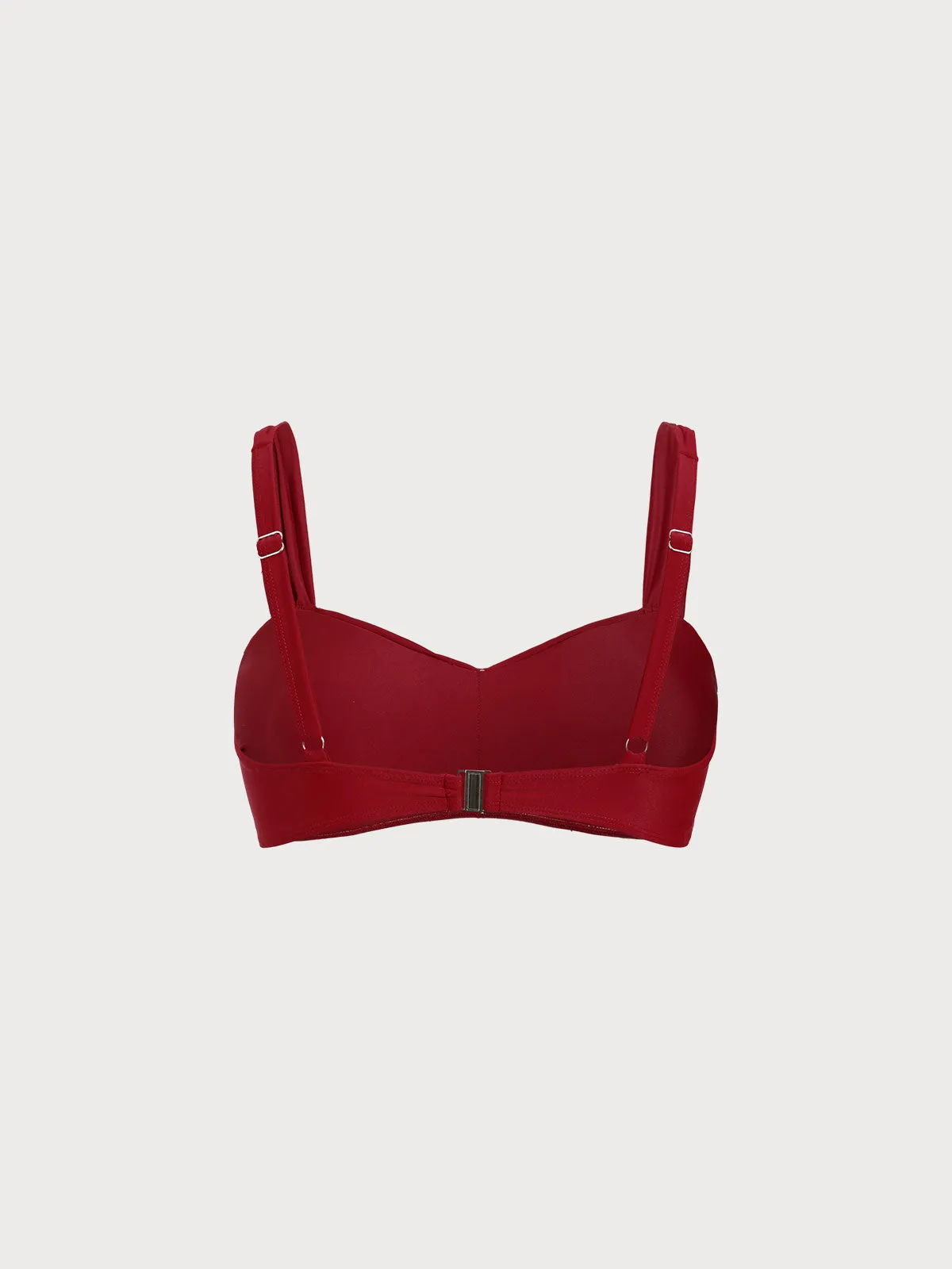 Red Ruched Plus Size Bikini Top sold by BERLOOK product image thumbnail 2