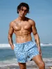 Hapnix® - The Blue Leopard Men's 5" Swim Trunks sold by BERLOOK