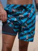 Hapnix® - The Blue Black Men's 7" Swim Trunks sold by BERLOOK