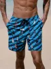 Hapnix® - The Blue Black Men's 7" Swim Trunks sold by BERLOOK
