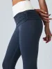 Navy Contrast High Waisted Leggings 24" sold by BERLOOK