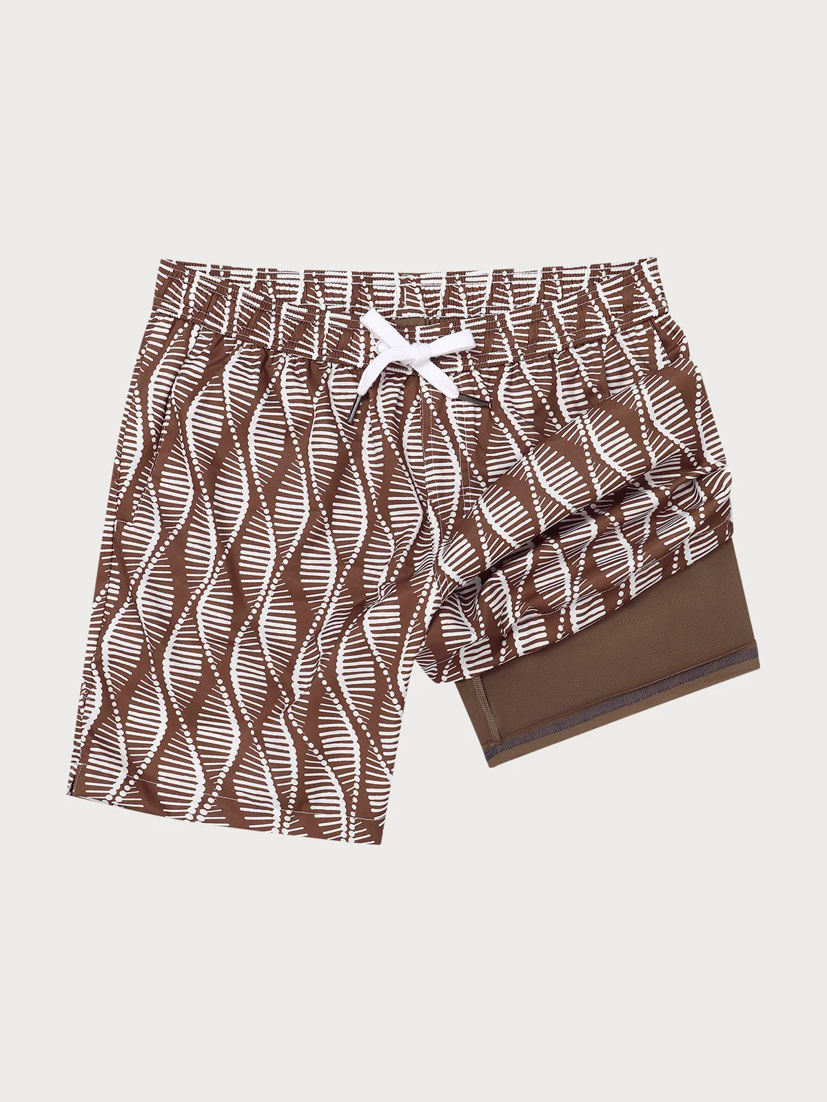 Brown Spiral 7" Crossover Swim Trunks sold by BERLOOK product image thumbnail 3