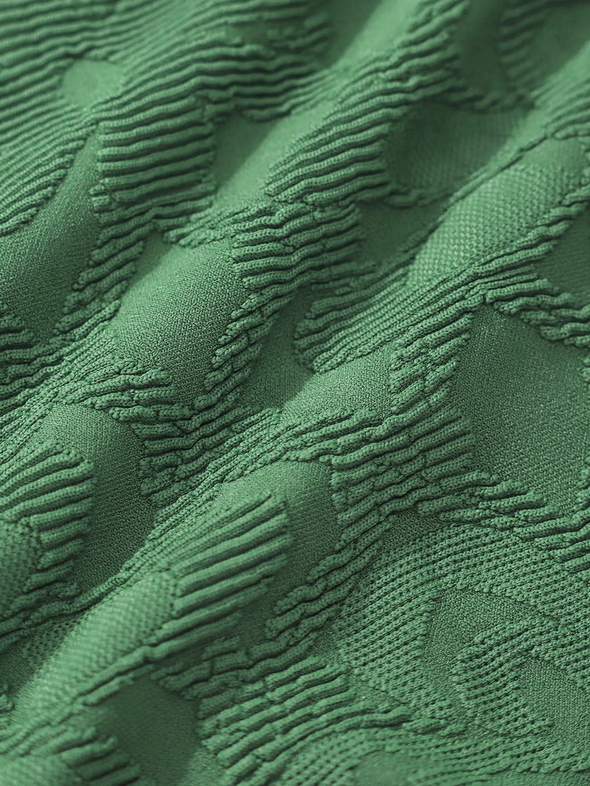 Dark Green Jacquard Halter Bikini Top sold by BERLOOK product image thumbnail 3