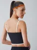 Black Contrast Sports Bra - Light Support sold by BERLOOK