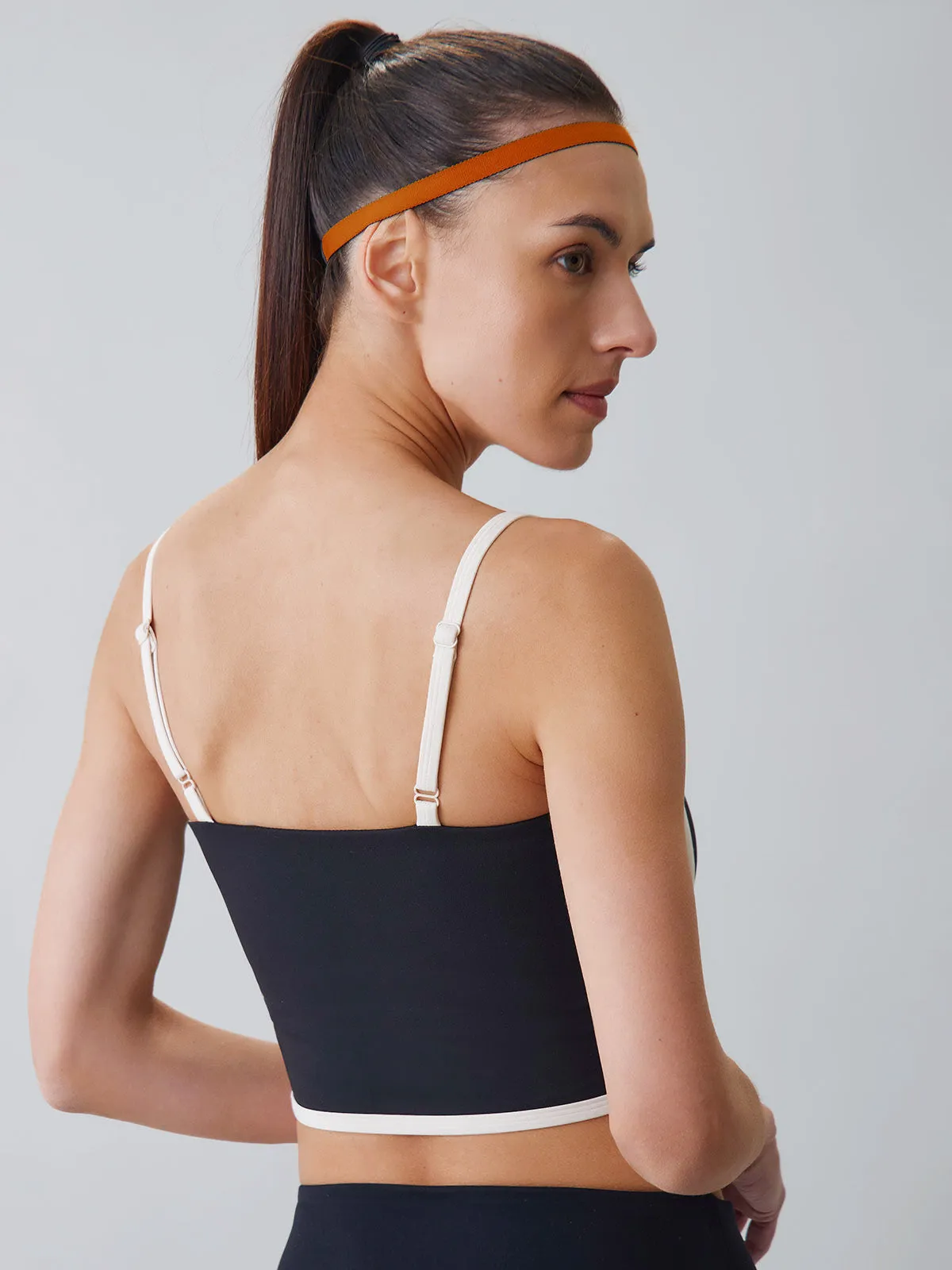 Black Contrast Sports Bra - Light Support sold by BERLOOK product image thumbnail 4