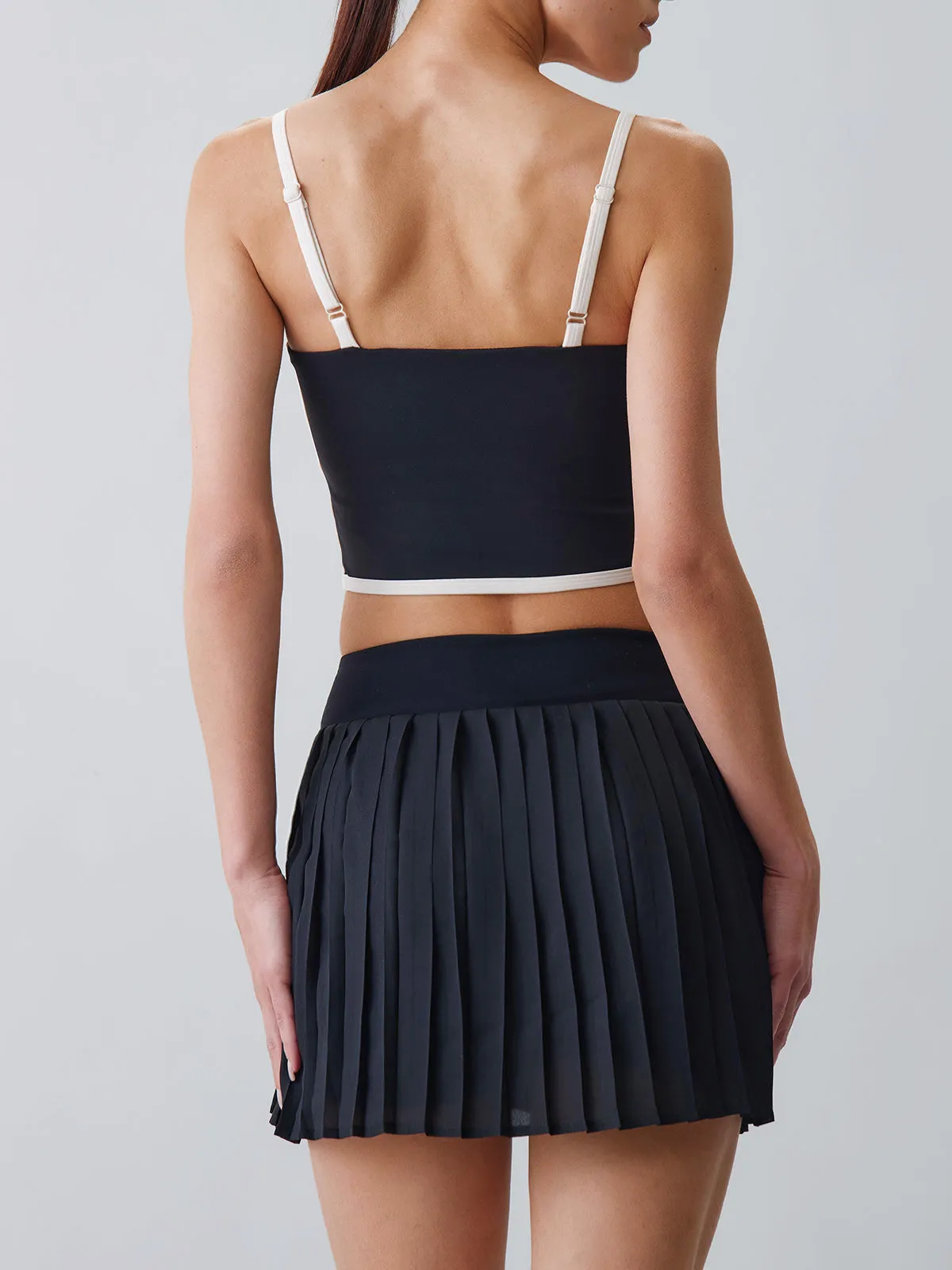 Black Contrast Sports Bra - Light Support sold by BERLOOK product image thumbnail 2